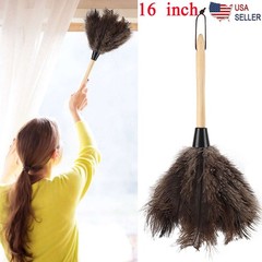 16inch Ostrich Feather Duster Durable Dust Collecting Cleaning Tool In Wool Shop