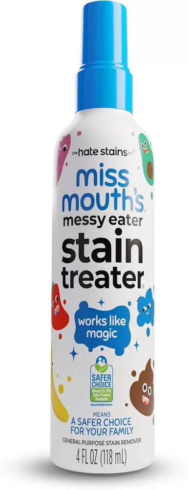 Miss Mouths Messy Eater Stain Treater Spray 4oz Baby Food Grease Remover Laundry