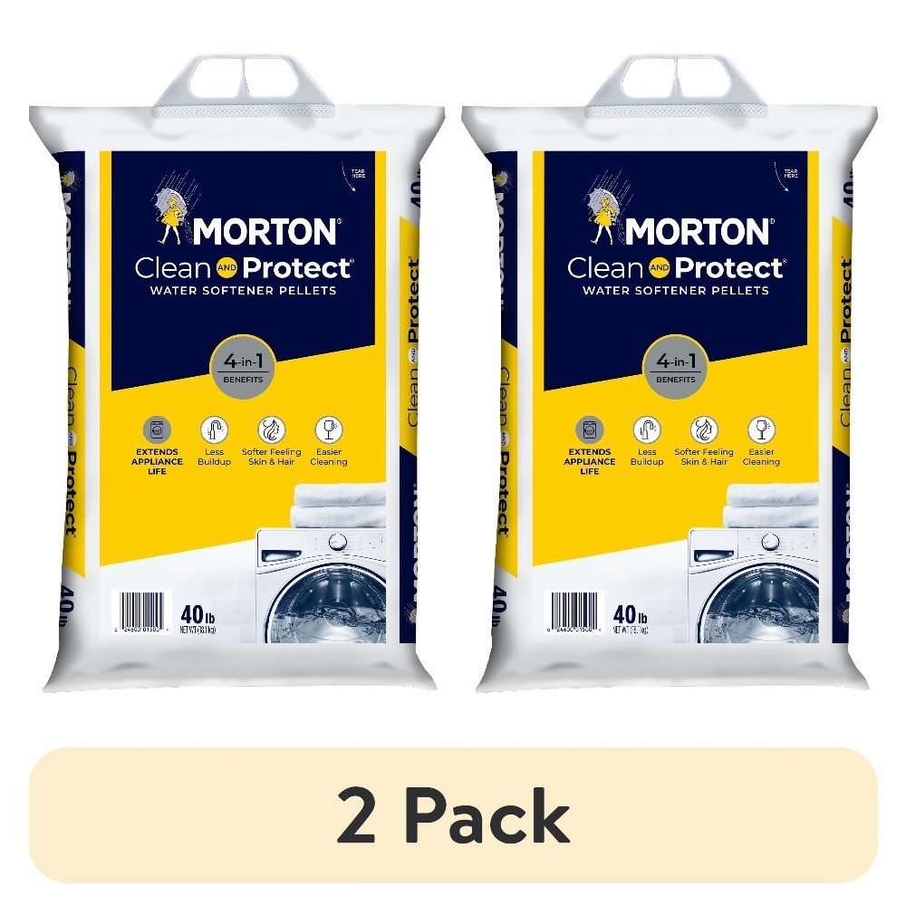 Water Softener Salt Pellets, Clean and Protect, 2 Pack (40 lb)