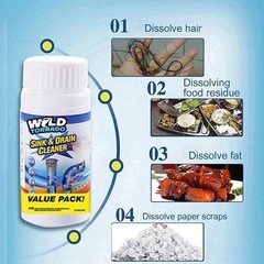 Newest Fast Drain Remover Hot Sink Pipe Dredge Bomb Toilet Quick Foaming Cleaner