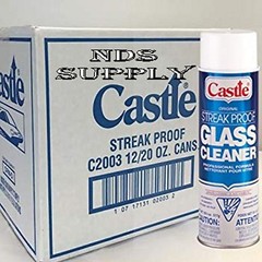 Castle C2003 Streak Proof Glass Cleaner, NEW 12-Pack (Case) by NDS Supply