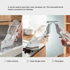 5Pcs Handheld Cleaning Brush Sponge Groove Gap Window Cleaner Tool Water Sprayer