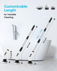 S&DElectric Spin Scrubber for Cleaning Bathroom: Cordless Power Shower Scru