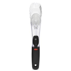 SoftWorks Soap Dispensing Dish Brush with Lever for Easy Hand Washing