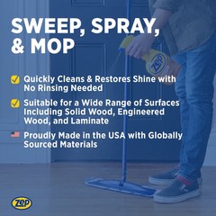 Zep Hardwood and Laminate Floor Cleaner – 32 Oz (Case of 4) – ZUHLF324