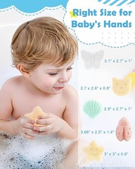 Konjac Baby Spon for Bathing, Natural Cute Shapes, Kids Bath