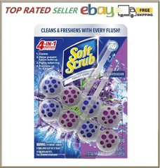 Soft Scrub 4-in-1 Rim Hanger Toilet Bowl Cleaner, Lavender, 2 Count