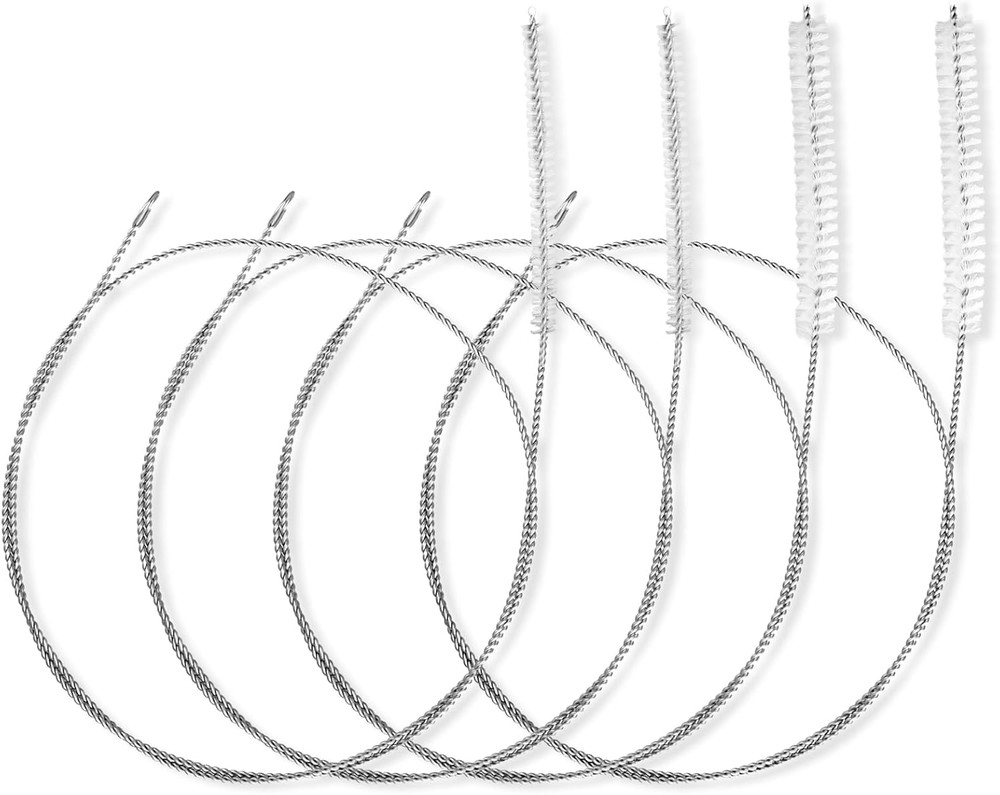 4 Pack 39.4″ Extra Long Straw & Tube Cleaning Brushes for Pipes, Hoses & Labs