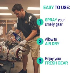 Clean & Freshen Sports Gear – Natural Formula – 3-Pack