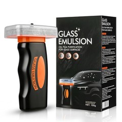 1PCS Glass Oil Film Remover for Car,Roll-On Glass Compound with Cleaning Board
