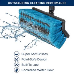 Car Wash Brush with 50” Long Handle, Car Cleaning Brush with Hose Attachment…