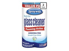 Sprayway 2 Pack Glass Cleaner Foaming Ammonia Free Streak-Free Shine 19 oz