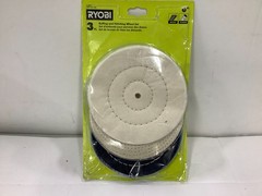 Ryobi A92301 6 in. Buffing Wheel Set (3-Piece)