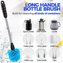 Holikme 5 Pack Bottle Brush Cleaner Set, 14″ Long Handle Stainless Steel Bo
