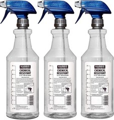 32oz Chemically Resistant Empty Spray Bottles – 3 Count with Trigger