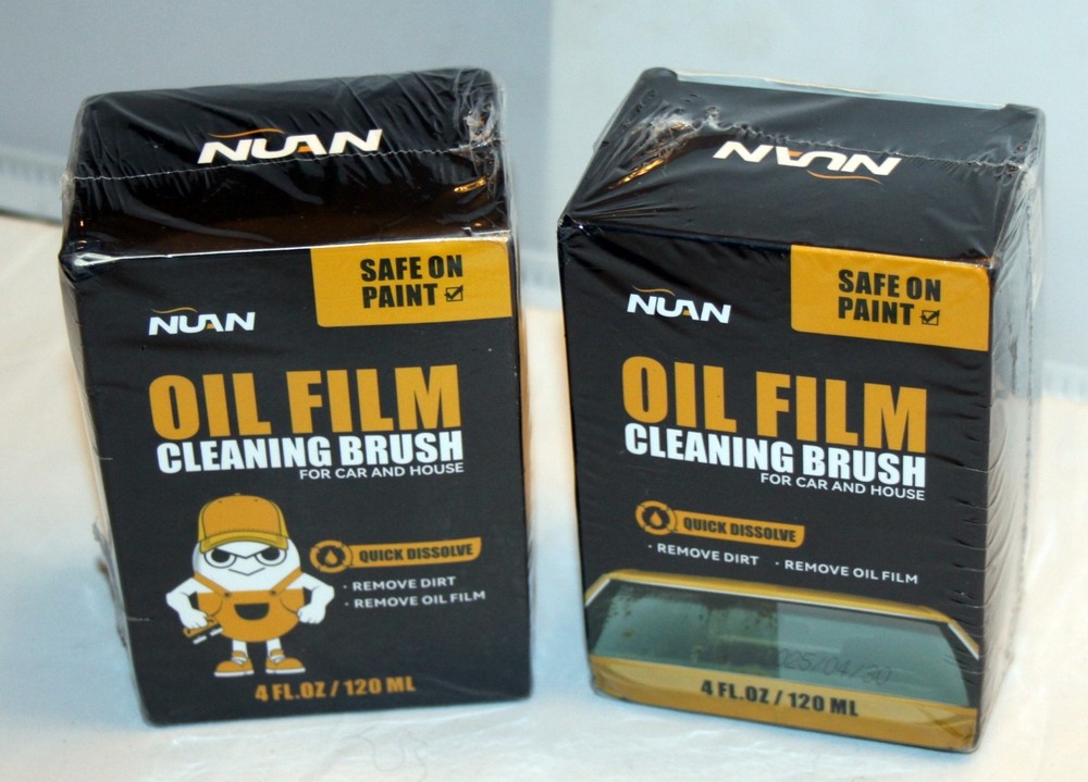NIB & SEALED – (2) NUAN Automotive Oil Film Cleaning Brush – 4 oz. each
