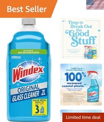 Eco-Friendly 2L Refill Glass & Window Cleaner – Blue Scent, Streak-Free