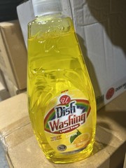 U Dish Washing Liquid Soap Lemon Scent Phosphate Free 709ml For Dishes 1 Pack