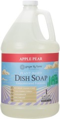 Ginger Lily Farms Plant-Based Dish Soap, Apple Pear, 1-Gallon