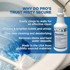 Misty Secure Toilet Bowl and Urinal Cleaner – 32 Ounce (Case of 12) – 1038801