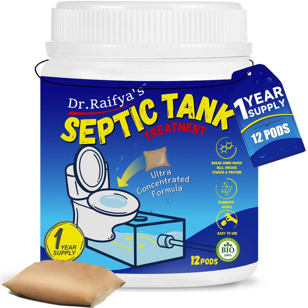 Septic Tank Treatment Pods – 12 Pcs for 1-Year Supply | Beneficial Bacteria &