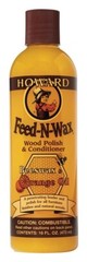 Howard Products FW0016 Wood Polish & Conditioner, 16 oz, Orange
