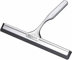 MOVAN Shower Squeegee Glass Doors W/ Replacement Silicone Blade – 304 Stainless