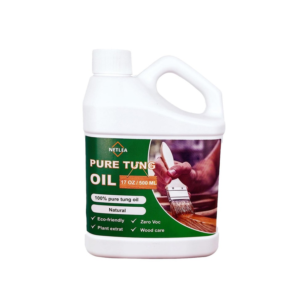 NetLea 17oz Pure Tung Oil for for Wood Finishing,Food Safety for Furniture & …