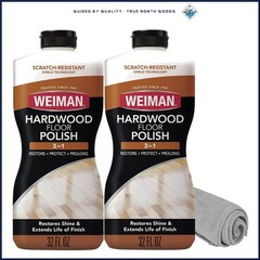 Wood Floor Polish and Restorer Bundle, 32 Oz, Removes Scratches and Adds Shine