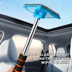 3× Car Extendable Handle Windshield Cleaner Telescopic Glass Wiper Cleaning Tool