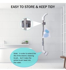 Electric Spin Scrubber 9 In 1 Cordless Cleaning Brush Adjustable Extension Handl
