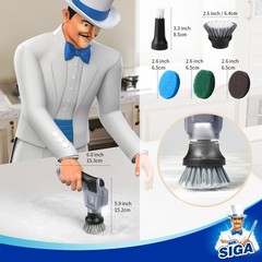 Electric Spin Scrubber for Kitchen and Bathroom Cleaning, Waterproof Recharge…