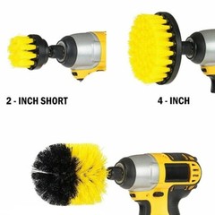 Drill Brushes Set 3pcs Tile Grout Power Scrubber Cleaner Spin Tub Shower Wall