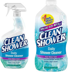 , Daily Shower Cleaner – No Scrub Bundle Pack [32Oz. Spray Bottle & 60Oz. Refill