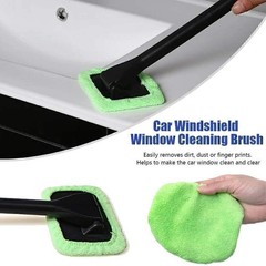 3-Pcs Windshield Cleaning Tool Car Window Microfiber Wiper Cleaner Glass Brush