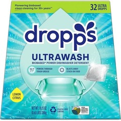 Ultra Wash Dishwasher Pods No Prewash Lemon Citrus Biobased Enzymes 32 Pack New