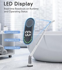 Electric Spin Scrubber Shower Scrubber Clean with Digital Display 5 Brush Heads