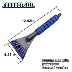 Ice Scraper for Car Windshield, No Scratch Car Window Frost Scraper with Foam Ha