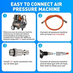 Aluminium Car Cleaning Gun with Tapered Nozzle, 6-9.2Bar with 2 Set Nozzle, P…