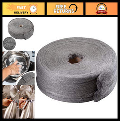 5lb Grade 0000 Steel Wool Roll for Cleaning, Rust Removal, Wood & Metal Buffing