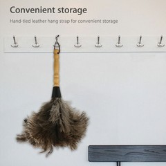13in Ostrich Feather Duster Durable Dust Collecting Cleaning Tool In Wool Shop#