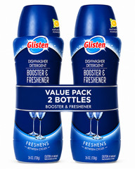 Glisten Dishwasher Detergent Booster & Freshener 28oz Hard Water Remover 2 PACK