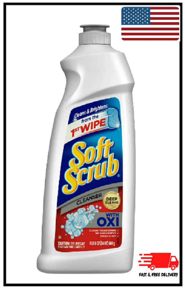 Soft Scrub Multi-Purpose Cleanser with OXI, Surface Cleaner, 24 Ounce