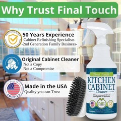 Kitchen Cabinet Cleaner – Plant Based Cleaner Solution, Safe on Paint and Woo…