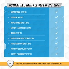 Septic Tank Treatment Pods – 12 Dissolving Packets for Clogs Odor Control