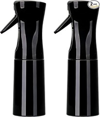 NEW Continuous Mist Spray Bottle 200ml Fine Fog Hair Salon Empty Reusable 2Pack