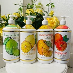4X Home & Body Co Meyer Lemon Lime Verbena Sweet Orange Grapefruit Gel Dish Soap