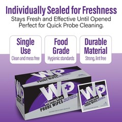 Wipesplus Thermometer Probe Wipes 70 Isopropyl Alcohol Wipes Individually