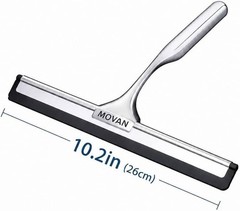 MOVAN Shower Squeegee Glass Doors W/ Replacement Silicone Blade – 304 Stainless