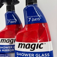 Magic Shower Glass & Mirror Cleaner 28oz Stay Clean Technology 2 Pack Spray